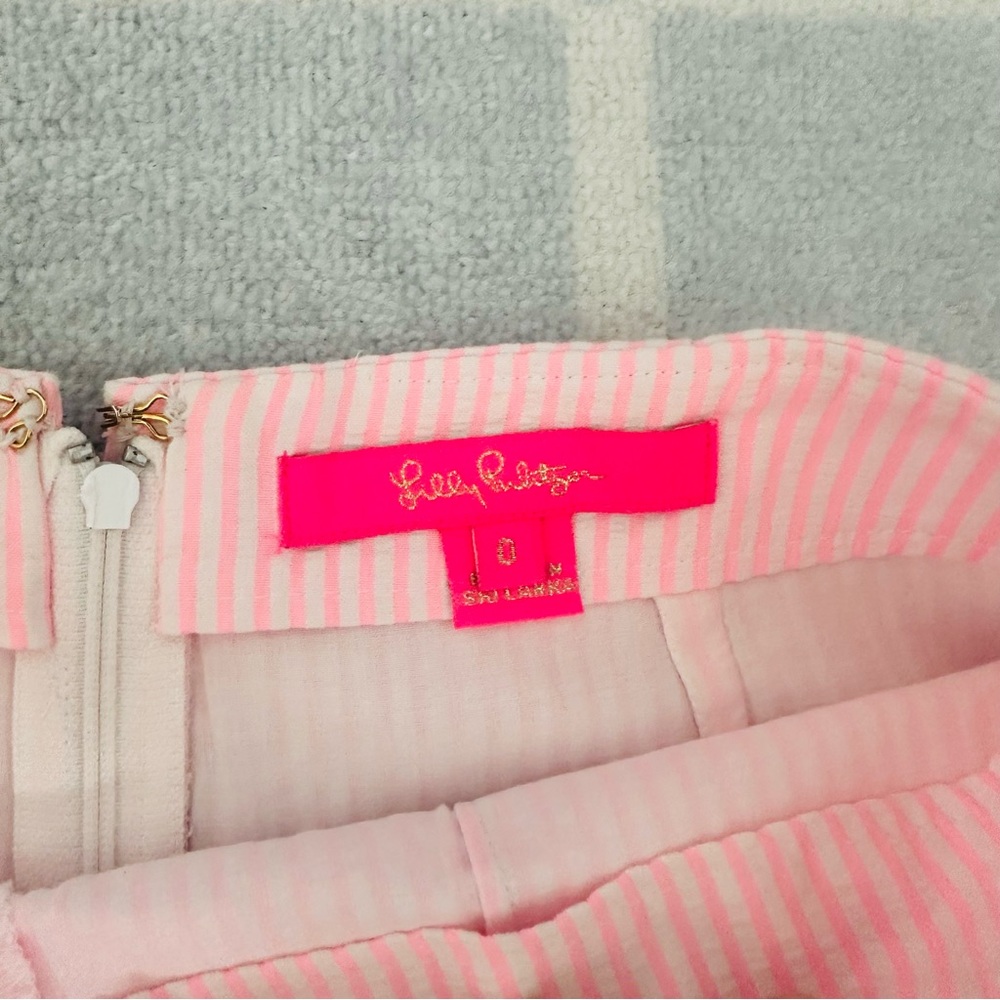 Lilly Pulitzer Faye Skort in Capri Coral Seersucker size 0 like new - Picture 10 of 14
